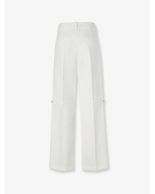 Fendi White Technical Canvas Trousers