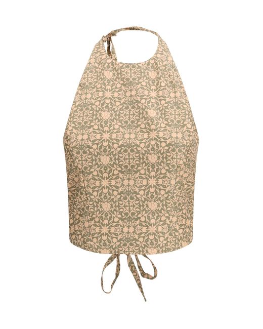 Kristina Ti Natural Sleeveless Halter Top