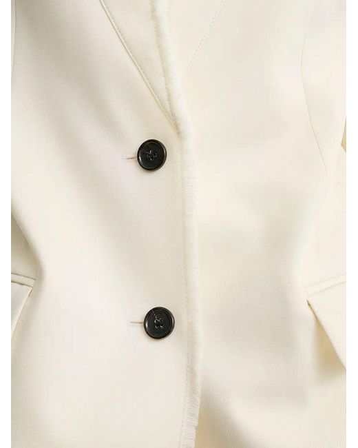 Totême White Raw Lapel Blazer