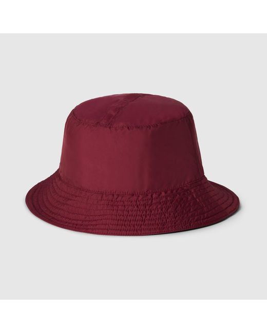 Gucci Red Gg Reversible Bucket Hat