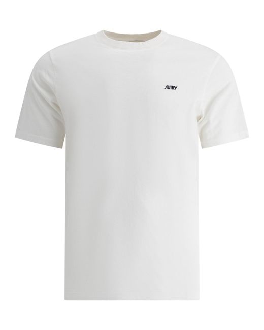 Autry White Cotton T-Shirt With Logo T-Shirts for men