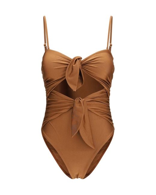 Zimmermann Brown Aster Swimsuit