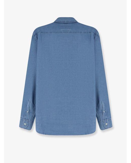 Mc2 Saint Barth Blue Raphael Light Denim Shirt for men