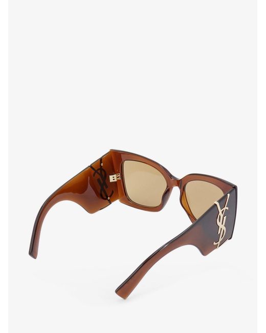 Saint Laurent Brown Blaze Crystal Acetate Sunglasses