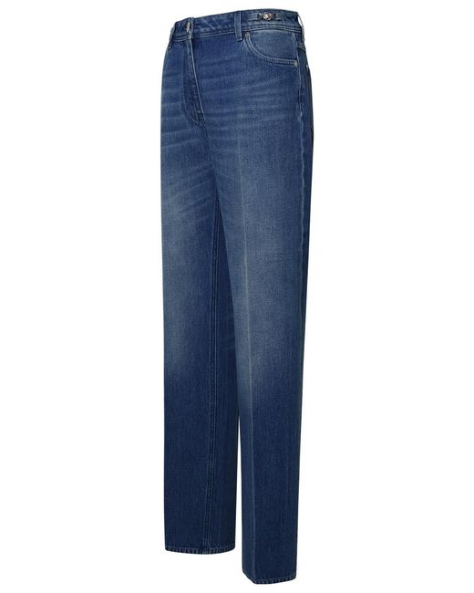 Versace Blue Tailored Cotton Jeans