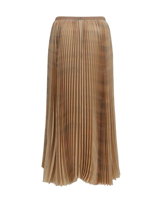 Fabiana Filippi Brown Pleated Midi Skirt