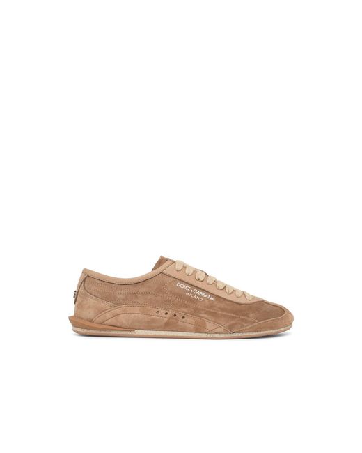 Dolce & Gabbana White Dolce & Gabbana 'Gimondi Plus' Leather Sneakers for men