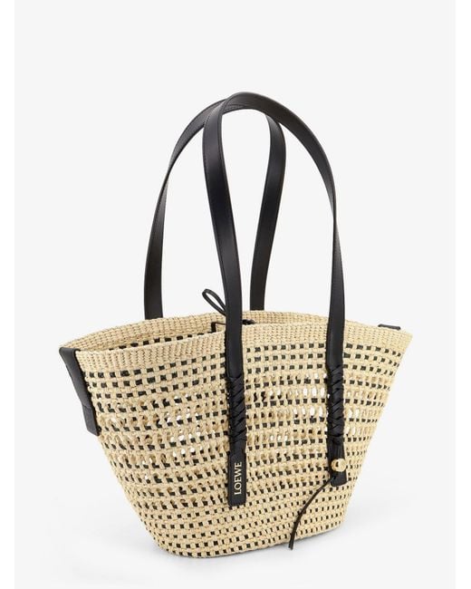 Loewe Metallic Paula's Ibiza Braid Raffia Leather Shoulder Bag