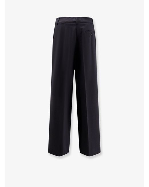 Aspesi Blue Wool Blend Trousers