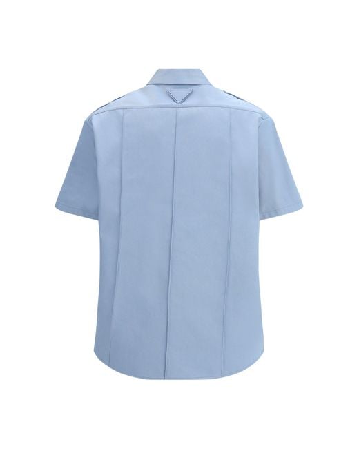 Prada Blue Short-Sleeved Shirt