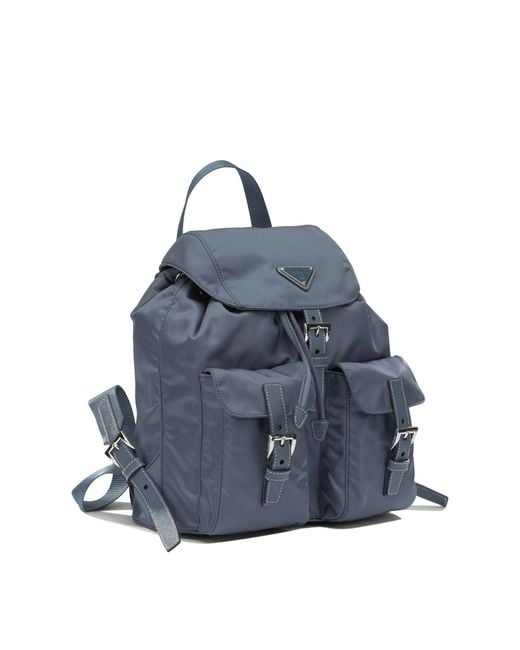 Prada Blue Recycled Polyamide Backpack