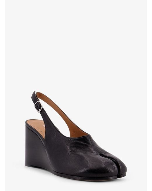 Maison Margiela Black Tabi Leather Pumps