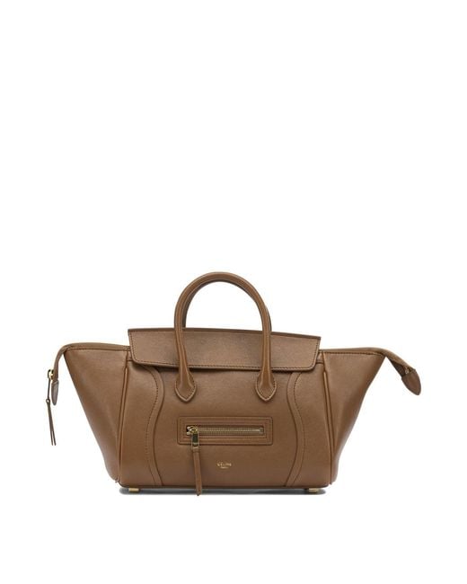 Céline Brown Luggage Small Handbag
