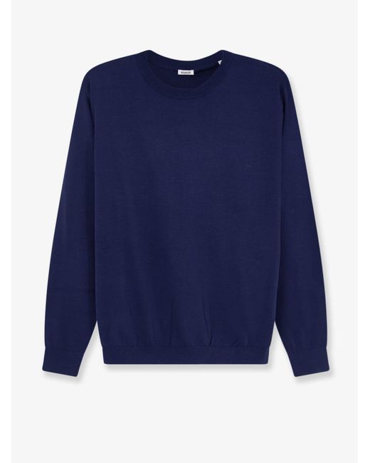 Men's Blue Jumper Cotton-Silk-Linen