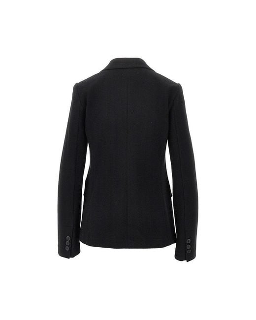 Emporio Armani Black Chevron Jersey Jacket