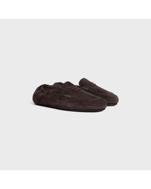 Céline Brown Adam Suede Leather Loafers