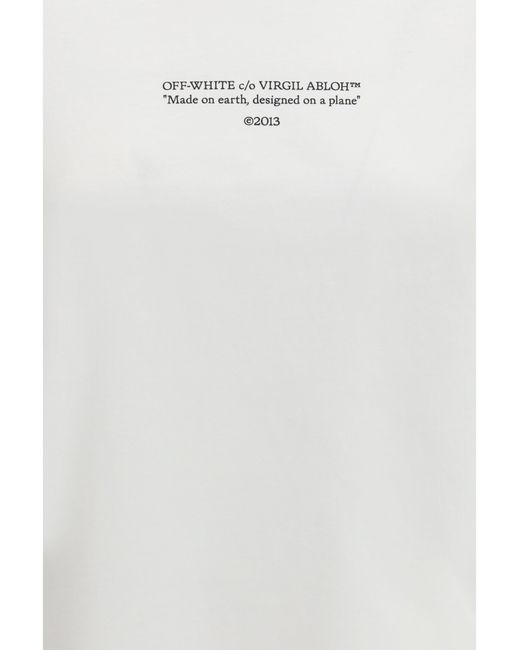 Off-White c/o Virgil Abloh White Made On Earth, Designed On A Plane T-Shirt