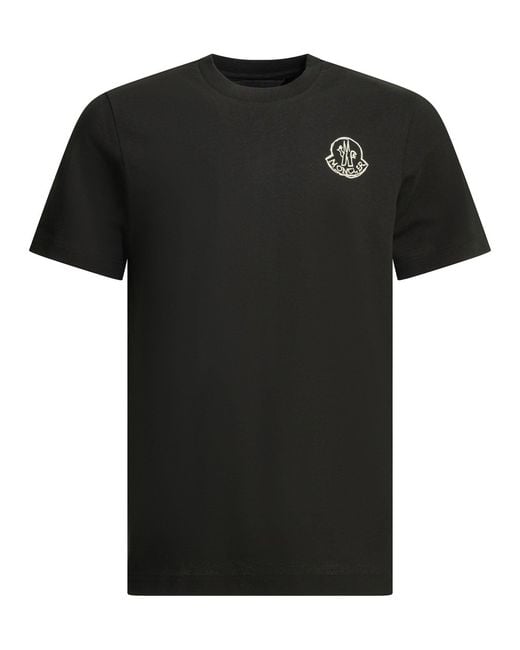 Moncler Black Crewneck T-Shirt for men