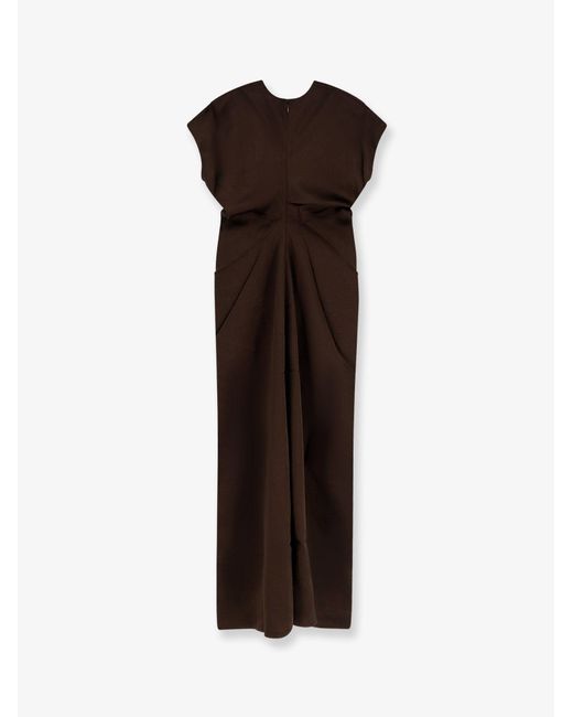 Totême Brown Long Viscose Dress