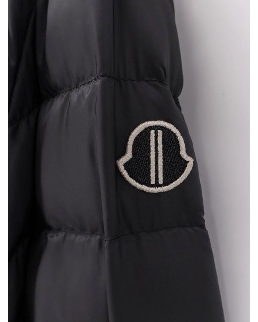 Moncler Black Rick Owens Zip Lock Hooded Down Jacket for men