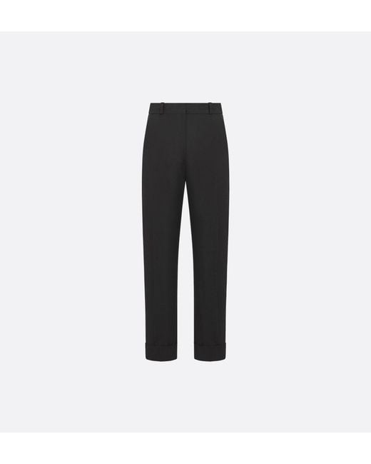 Women's Black Cotton And Silk Trousers