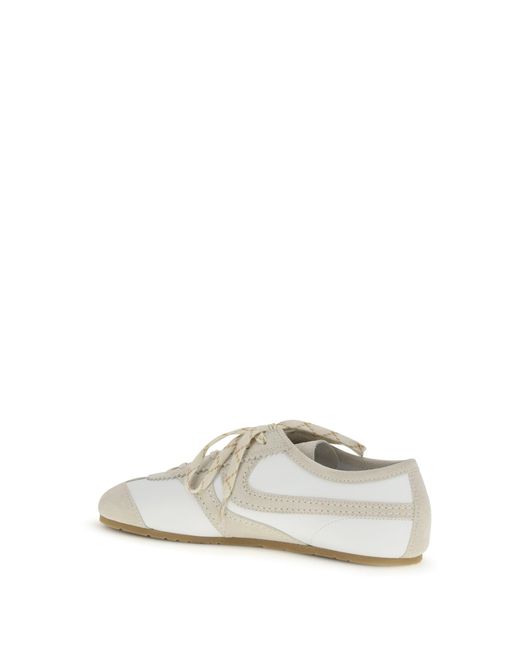 Dries Van Noten White Suede Sneakers for men
