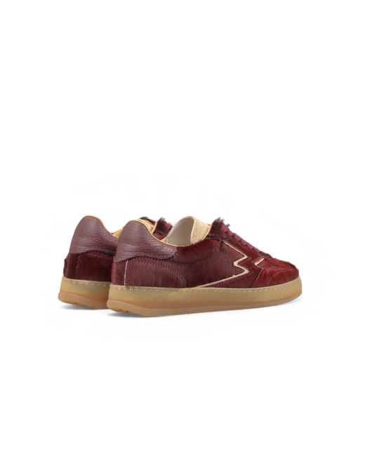 Moaconcept Brown Club Pony Skin Sneakers Bordeaux