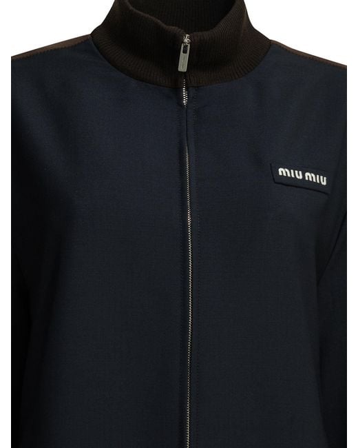 Miu Miu Black Bomber Jacket