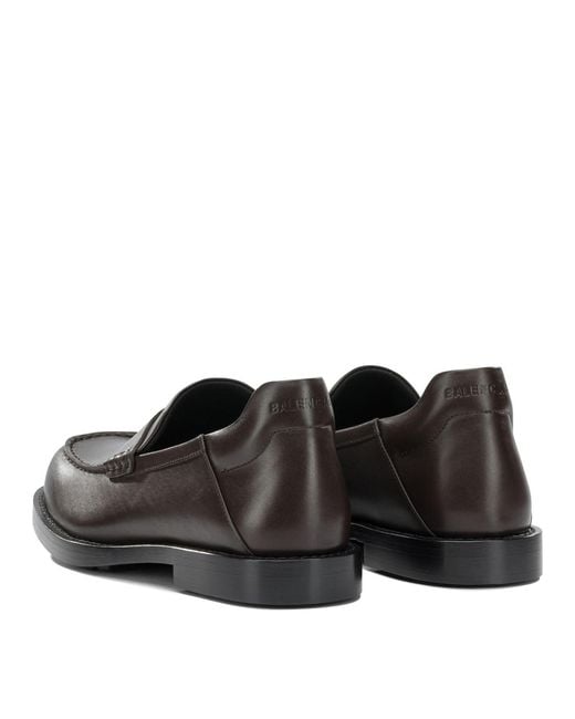 Balenciaga Black Calf Leather Loafers