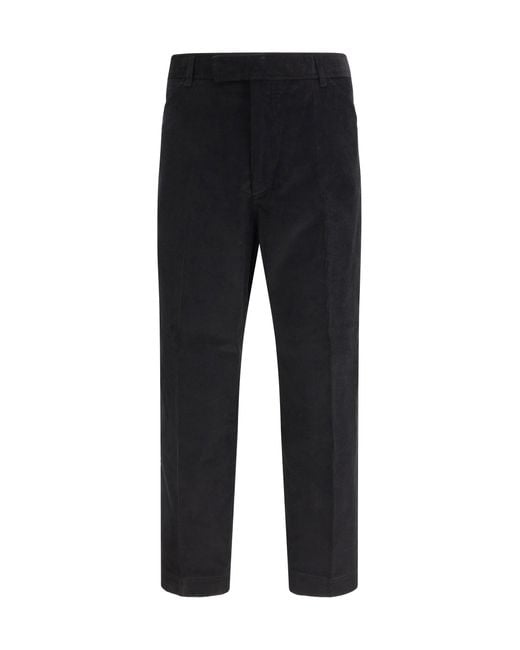 Thom Browne Black Corduroy Chino Pants for men