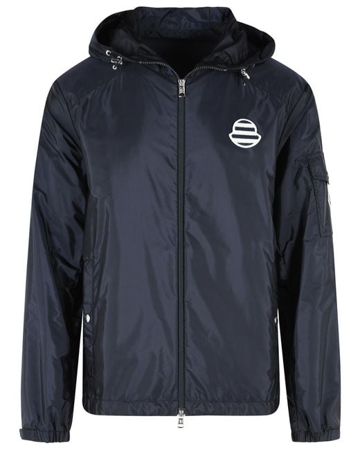 Moncler Blue 'Mornay' Polyamide Jacket for men