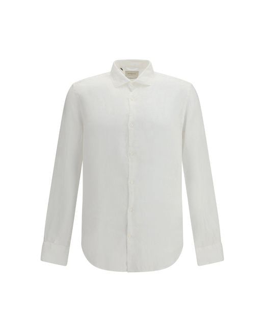 Brooksfield Linen Shirt Offwhite for men
