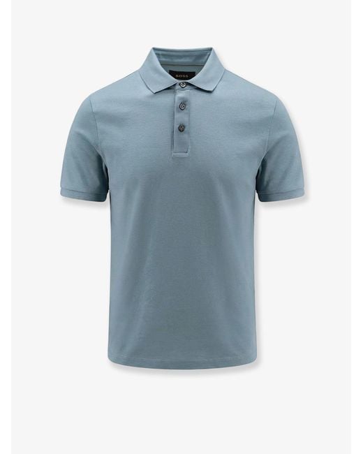 Boss Blue Perry Cotton Polo Shirt for men
