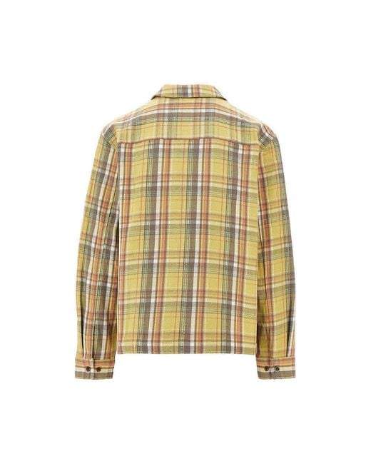 AWAKE NY Yellow 'Rivington' Flannel Shirt for men