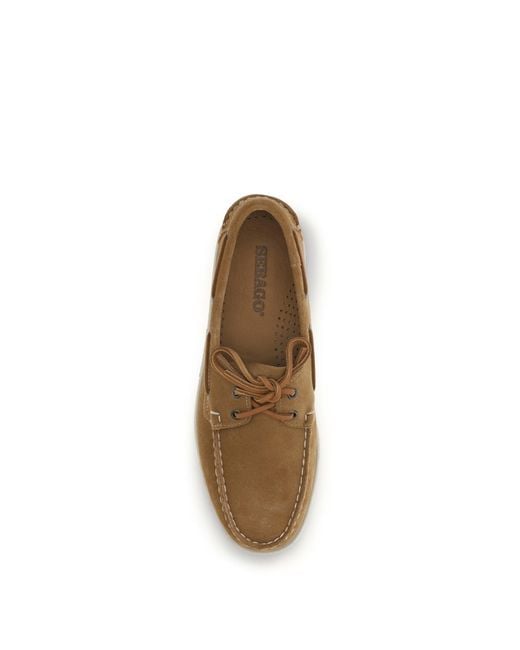 Sebago Brown Portland Flesh Out Loafers-Cognac for men