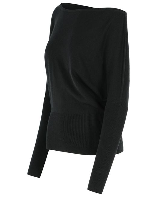 Jonathan Simkhai Black Lavina Wool Blend Sweater
