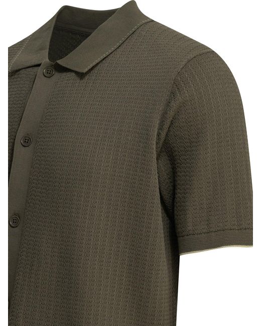 NN07 Green "Nalo" Polo Shirt With Buttons for men