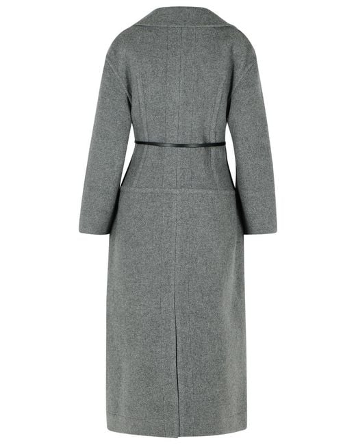 Jil Sander Gray Virgin Wool Coat
