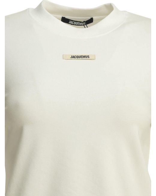 Jacquemus White "Gros Grain" Crew-Neck T-Shirt