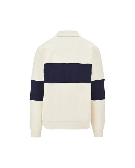 Les Deux Blue Zipper Rugby Sweatshirt for men