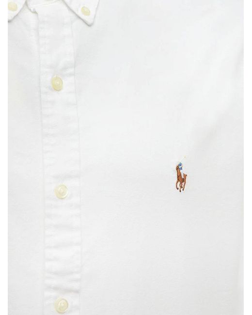 Polo Ralph Lauren White Slim Fit Cotton Shirt for men
