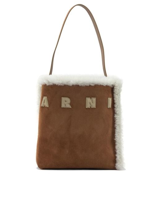 Marni Brown "Museum" Shoulder Bag
