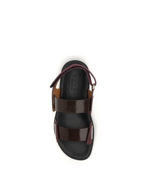 Marni White Double-Strap Fussbett Sandals