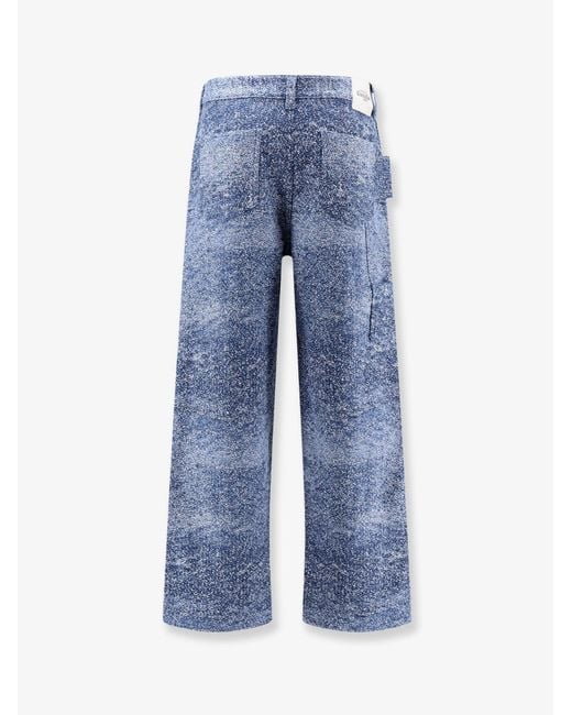 Dior Blue Carpenter Jacquard Jeans for men