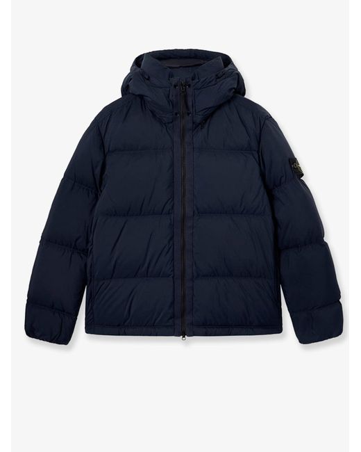Stone Island Blue Matt Ripstop Corduraâ Advanced Fabrics Down Jacket for men