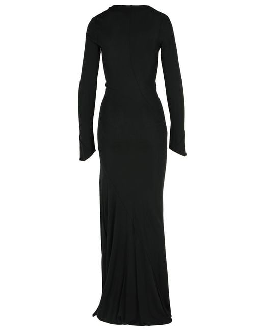 The Attico Black Viscose Dress