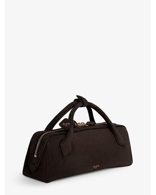 Alaïa Brown Teckel Clutch Suede Handbag