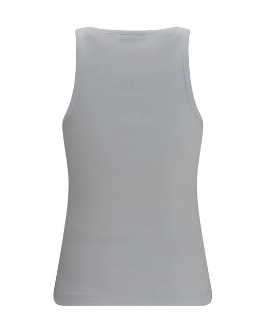 Ganni Gray Banana Cotton Tank Top