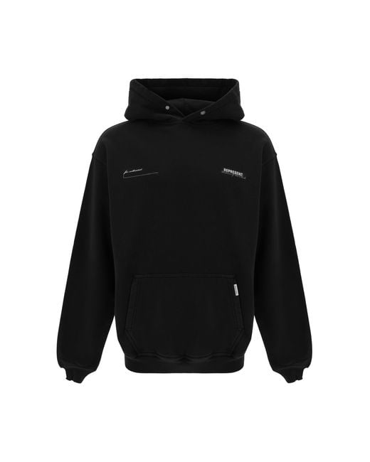 Represent Black Hoodie Cotton for men
