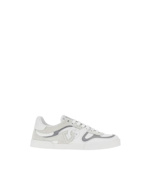 Dolce & Gabbana White Dolce&Gabbana Portofino Leather Sneakers for men